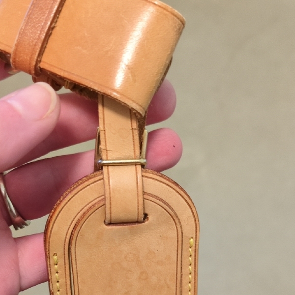 Authentic Louis Vuitton Tan Luggage Travel Bag Tag!! - Picture 3 of 5
